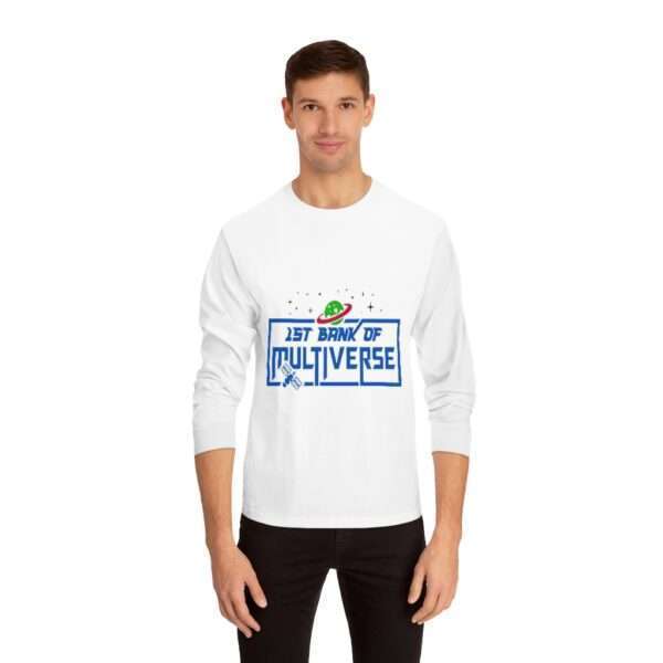 Unisex Classic Long Sleeve T-Shirt - 1st Bank of Multiverse - Image 3