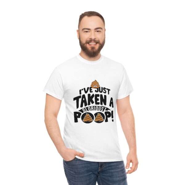 Unisex Heavy Cotton Tee - I’ve Just Taken a Glorious Poop! - Image 4