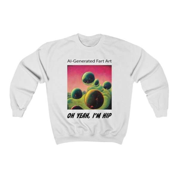 Unisex Heavy Blend™ Crewneck Sweatshirt - AI-Generated Fart Art. Oh Yeah, I’m Hip