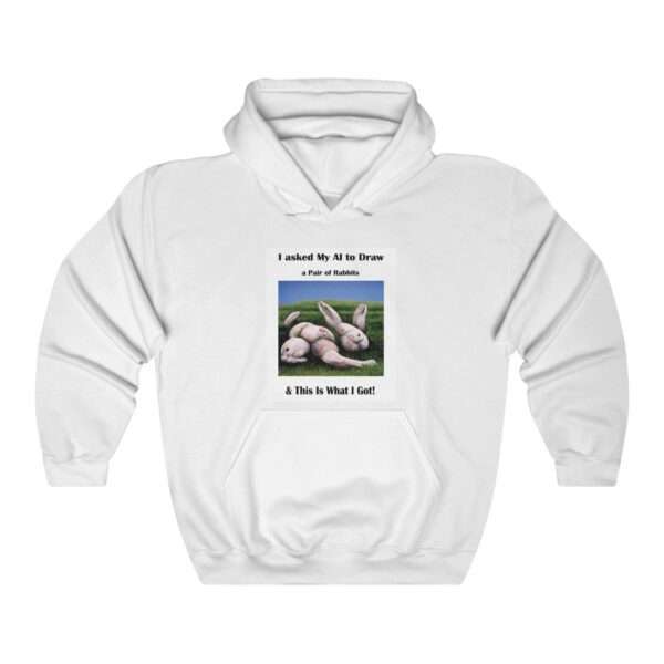 Unisex Heavy Blend™ Hooded Sweatshirt - I Asked My AI to Draw a Pair of Rabbits & This Is What I Got!