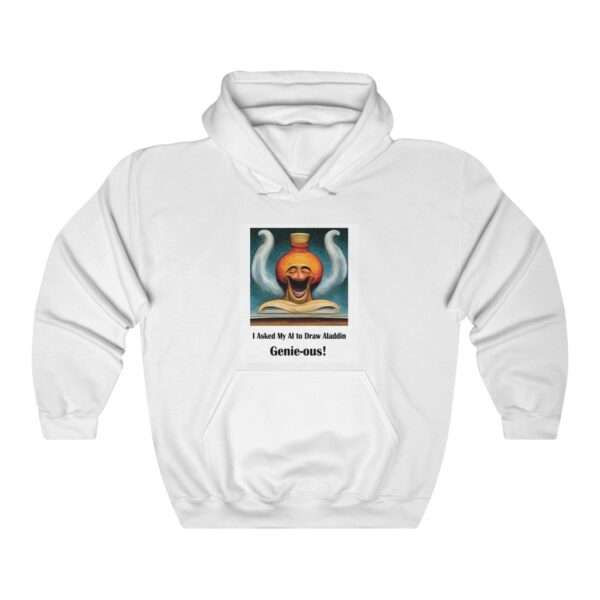 Unisex Heavy Blend™ Hooded Sweatshirt - I Asked My AI to Draw Aladdin – Genie-ous!