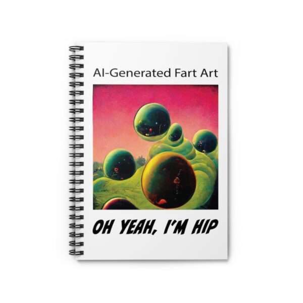 Spiral Notebook - Ruled Line - AI-Generated Fart Art. Oh Yeah, I’m Hip - Image 2