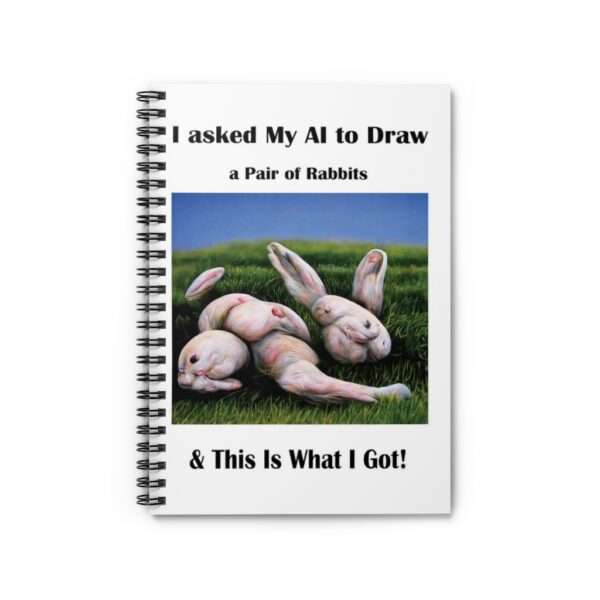 Spiral Notebook - Ruled Line - I Asked My AI to Draw a Pair of Rabbits & This Is What I Got! - Image 2