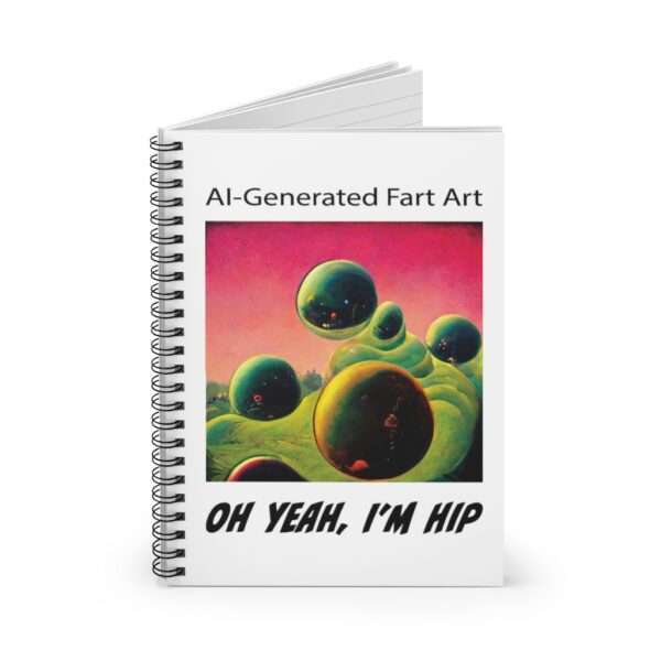 Spiral Notebook - Ruled Line - AI-Generated Fart Art. Oh Yeah, I’m Hip - Image 3