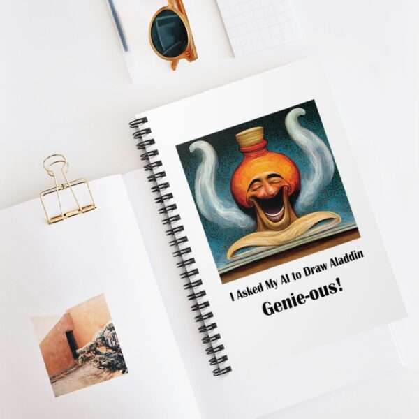 Spiral Notebook - Ruled Line - I Asked My AI to Draw Aladdin – Genie-ous!