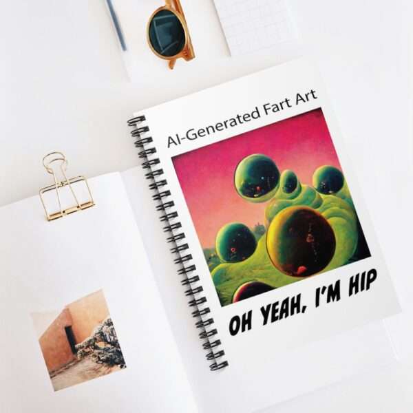 Spiral Notebook - Ruled Line - AI-Generated Fart Art. Oh Yeah, I’m Hip