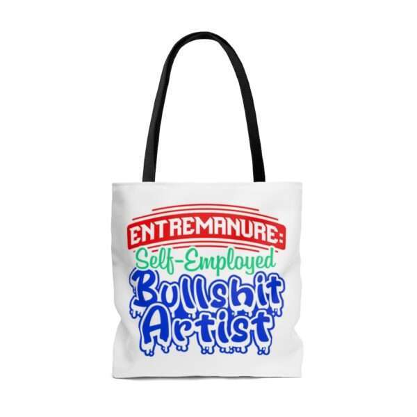 AOP Tote Bag - EntreManure: Self-Employed Bullshit Artist - Image 4