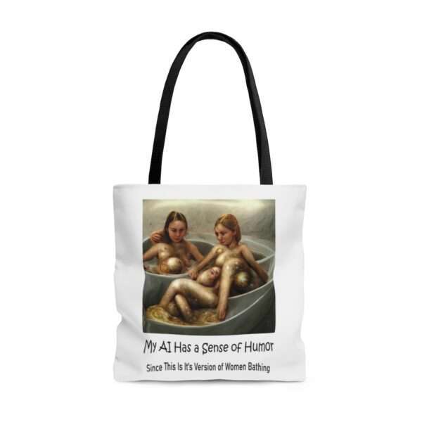 AOP Tote Bag - My AI Has a Sense of Humor Since This Is It's Version of Women Bathing - Image 5