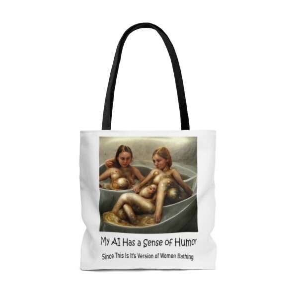 AOP Tote Bag - My AI Has a Sense of Humor Since This Is It's Version of Women Bathing - Image 6