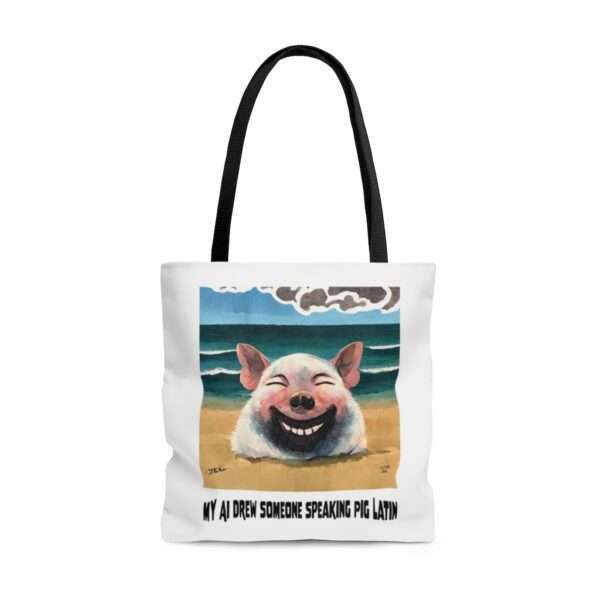 AOP Tote Bag - My AI Drew Someone Speaking Pig Latin - Image 5