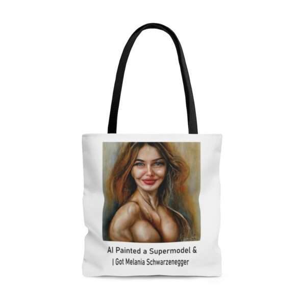 AOP Tote Bag - AI Painted a Supermodel & I Got Melania Schwarzenegger - Image 5