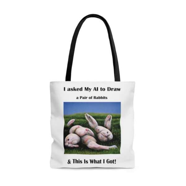 AOP Tote Bag - I Asked My AI to Draw a Pair of Rabbits & This Is What I Got! - Image 5