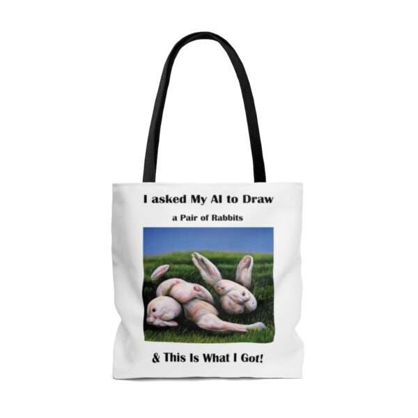 AOP Tote Bag - I Asked My AI to Draw a Pair of Rabbits & This Is What I Got! - Image 6