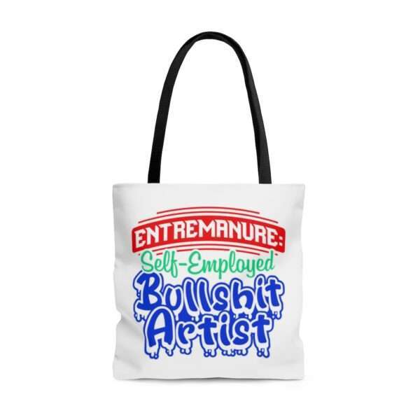 AOP Tote Bag - EntreManure: Self-Employed Bullshit Artist - Image 3