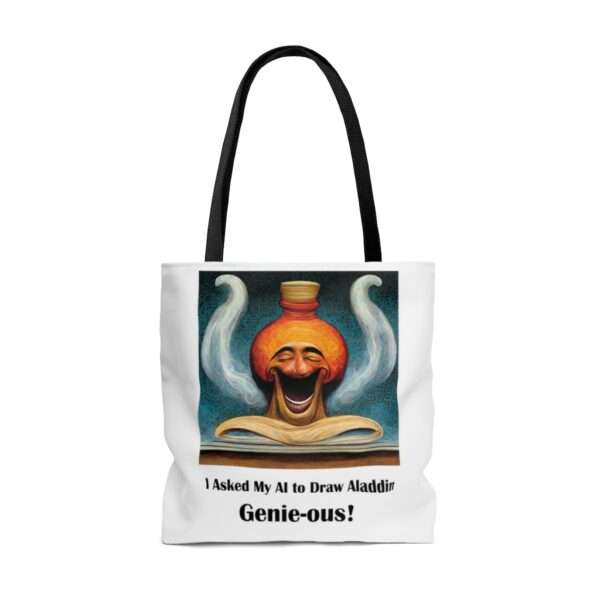 AOP Tote Bag - I Asked My AI to Draw Aladdin – Genie-ous! - Image 6