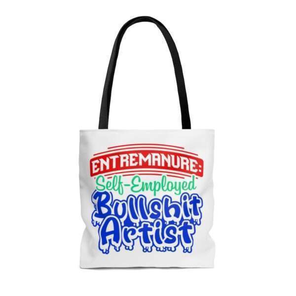 AOP Tote Bag - EntreManure: Self-Employed Bullshit Artist - Image 2