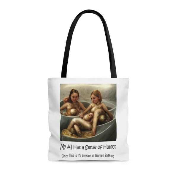 AOP Tote Bag - My AI Has a Sense of Humor Since This Is It's Version of Women Bathing