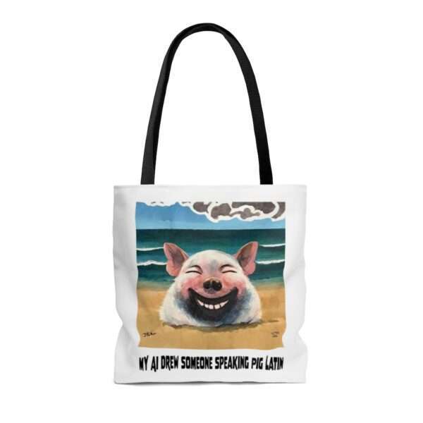 AOP Tote Bag - My AI Drew Someone Speaking Pig Latin - Image 2