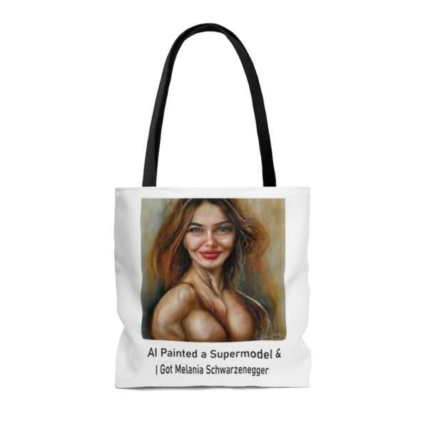 AOP Tote Bag - AI Painted a Supermodel & I Got Melania Schwarzenegger - Image 2