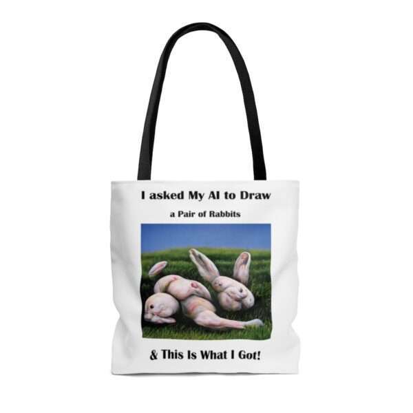 AOP Tote Bag - I Asked My AI to Draw a Pair of Rabbits & This Is What I Got! - Image 2