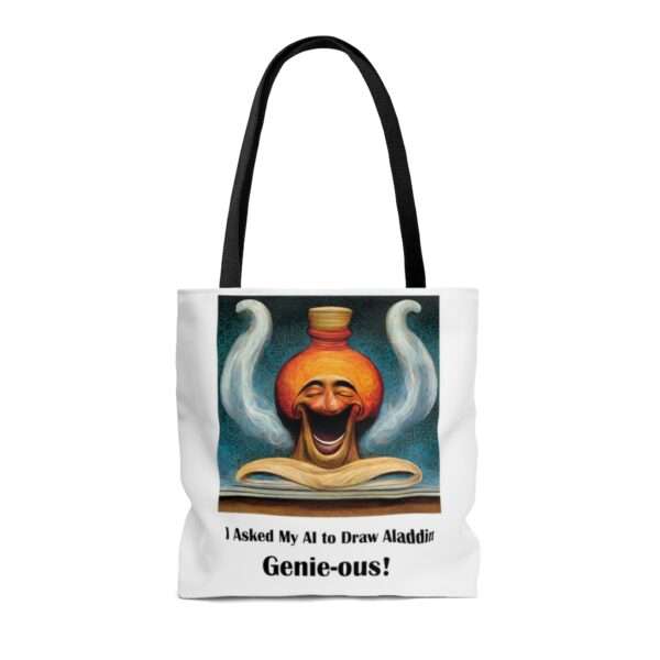 AOP Tote Bag - I Asked My AI to Draw Aladdin – Genie-ous! - Image 2