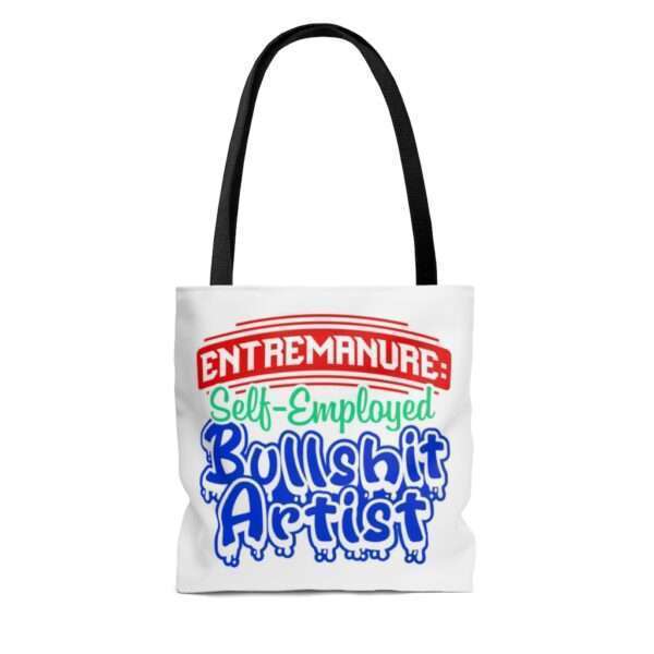 AOP Tote Bag - EntreManure: Self-Employed Bullshit Artist - Image 6