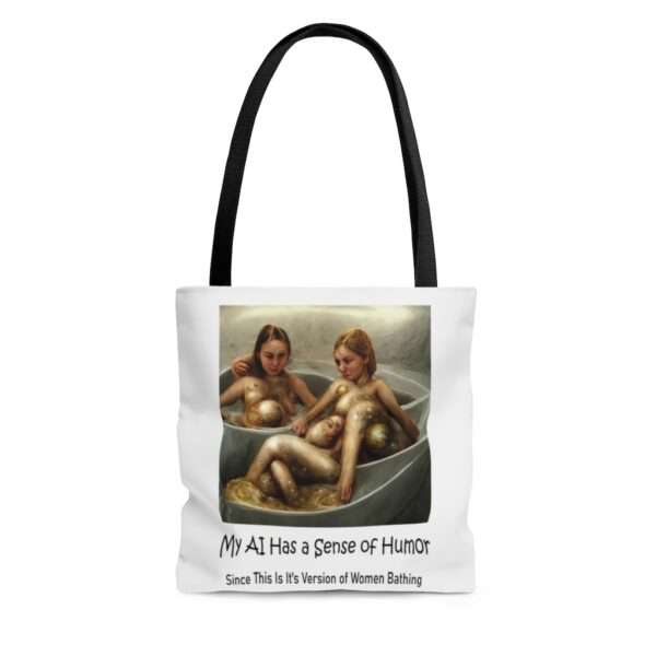 AOP Tote Bag - My AI Has a Sense of Humor Since This Is It's Version of Women Bathing - Image 3