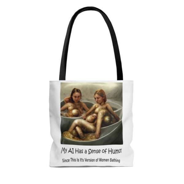 AOP Tote Bag - My AI Has a Sense of Humor Since This Is It's Version of Women Bathing - Image 4