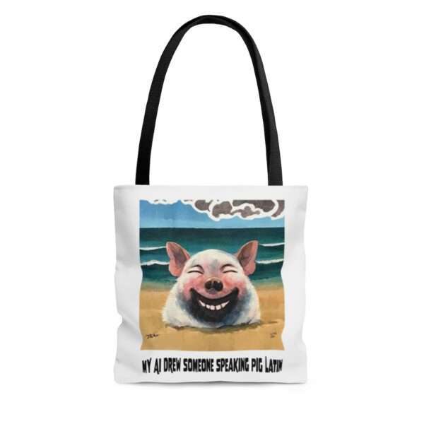 AOP Tote Bag - My AI Drew Someone Speaking Pig Latin - Image 3