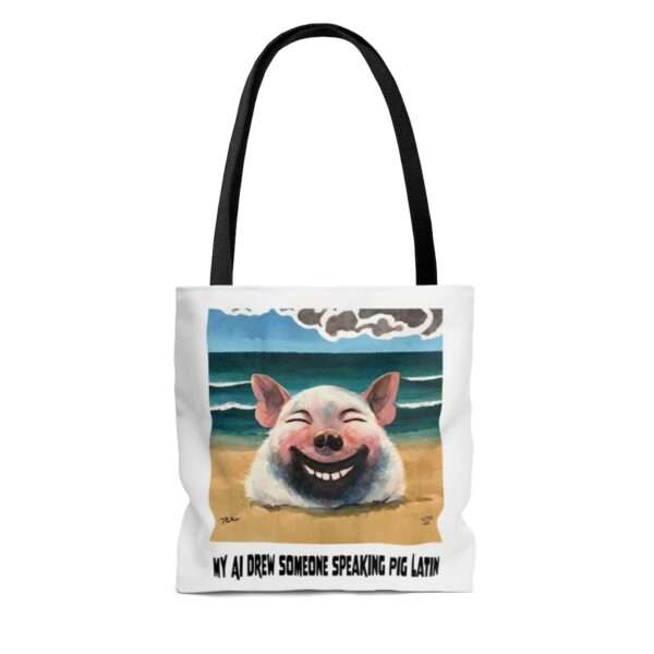 AOP Tote Bag - My AI Drew Someone Speaking Pig Latin - Image 4