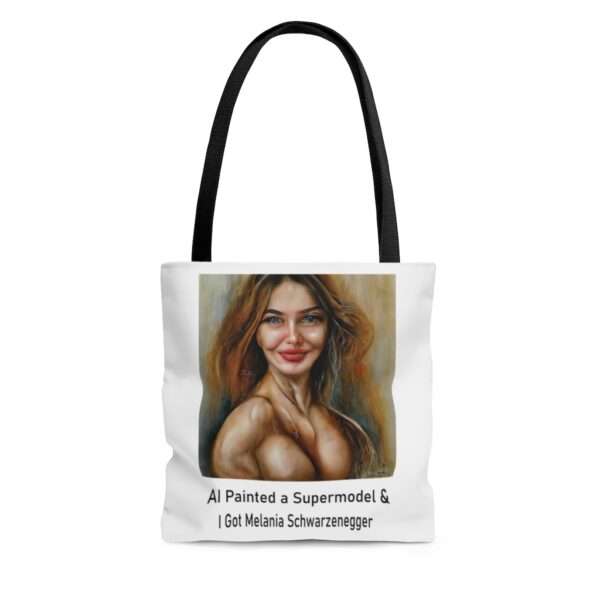 AOP Tote Bag - AI Painted a Supermodel & I Got Melania Schwarzenegger - Image 3