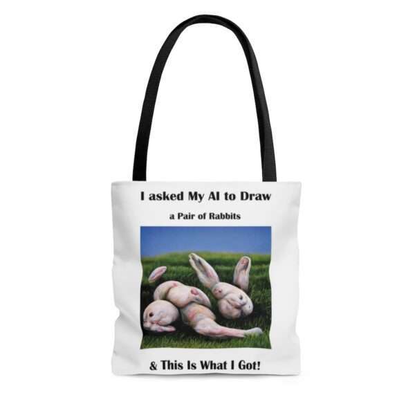 AOP Tote Bag - I Asked My AI to Draw a Pair of Rabbits & This Is What I Got! - Image 3