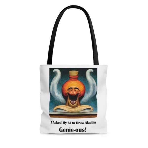 AOP Tote Bag - I Asked My AI to Draw Aladdin – Genie-ous! - Image 3