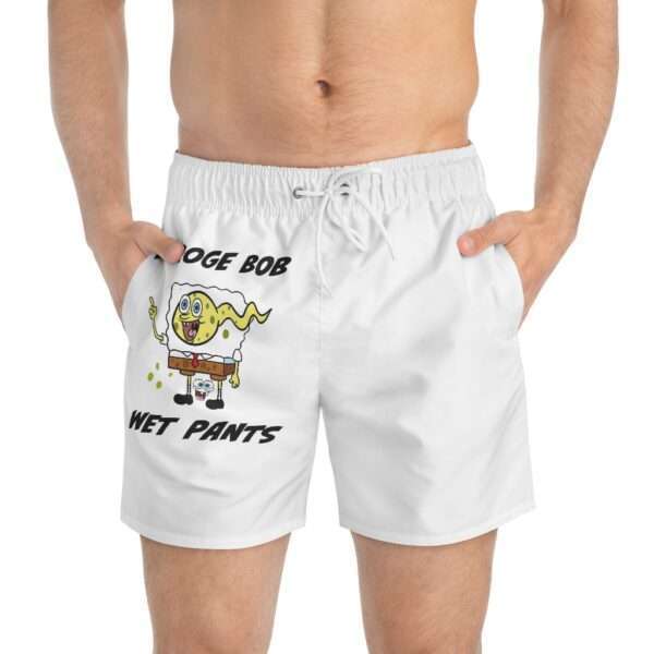 Men's Swim Trunks - Spooge Bob Wet Pants - Image 4