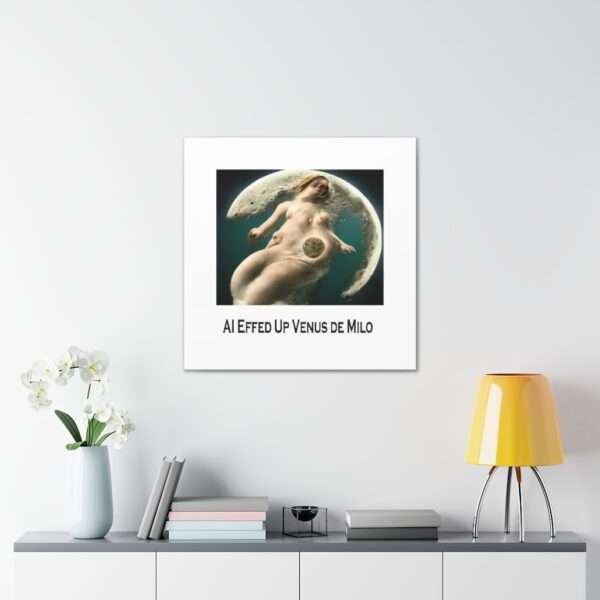 Funny Canvas Art Print Gallery Wrap - AI Effed Up Venus de Milo