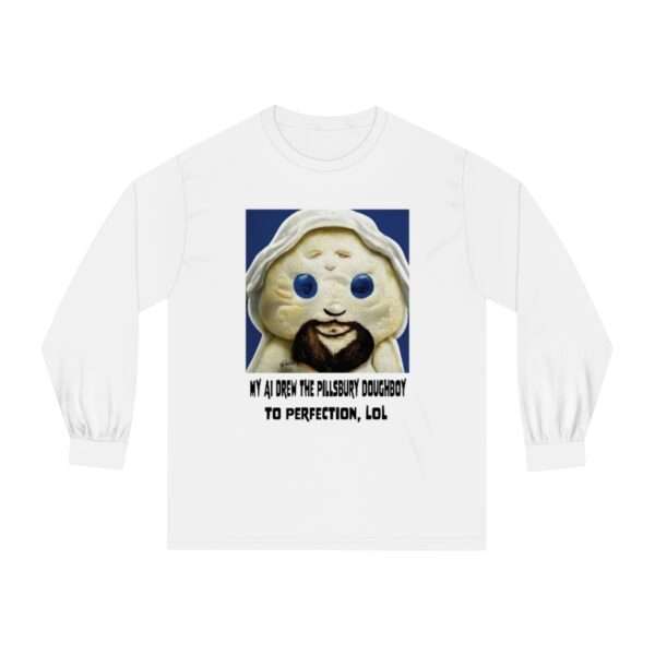 Unisex Classic Long Sleeve T-Shirt - My AI Drew the Pillsbury Doughboy to Perfection, LOL - Image 2