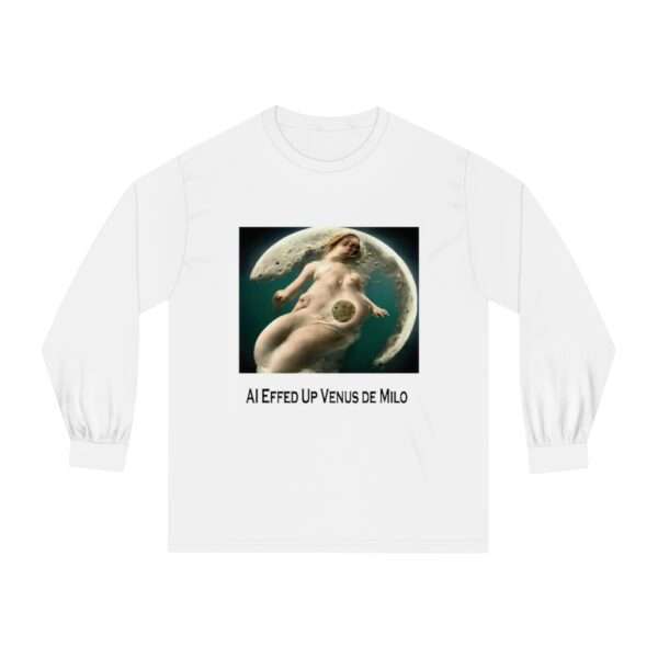 Unisex Classic Long Sleeve T-Shirt - AI Effed Up Venus de Milo - Image 2