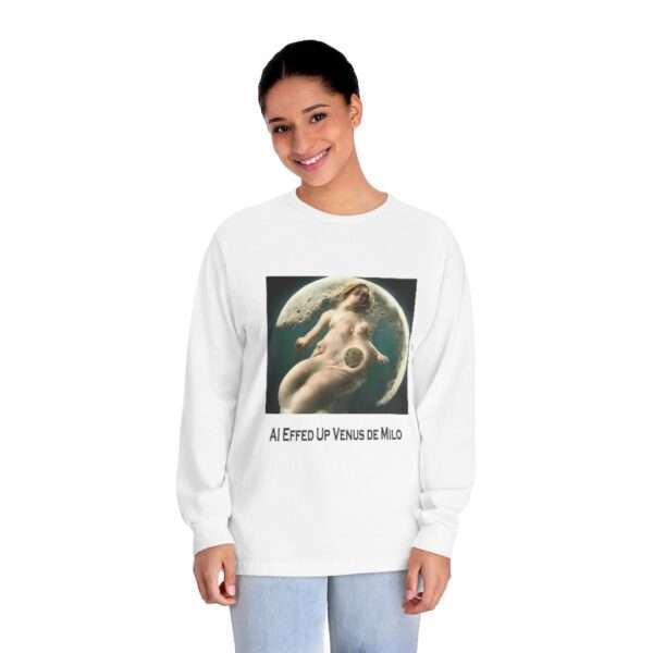 Unisex Classic Long Sleeve T-Shirt - AI Effed Up Venus de Milo - Image 3