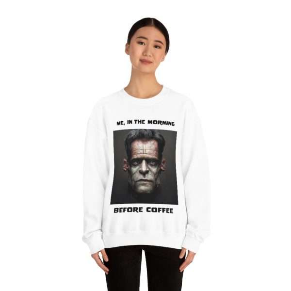 Unisex Heavy Blend™ Crewneck Sweatshirt - Me, in the Morning Before Coffee - Image 3