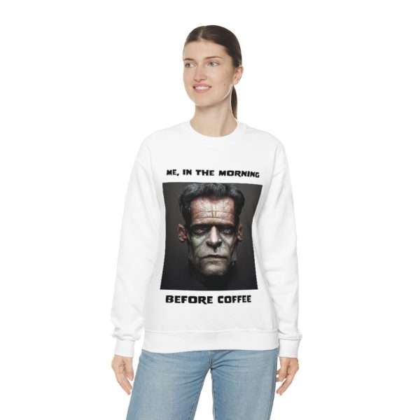 Unisex Heavy Blend™ Crewneck Sweatshirt - Me, in the Morning Before Coffee - Image 5