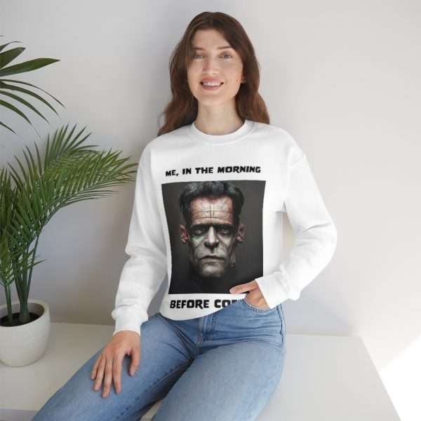 Unisex Heavy Blend™ Crewneck Sweatshirt - Me, in the Morning Before Coffee - Image 6