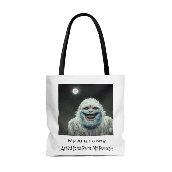 AOP Tote Bag - My AI Is Funny. I Asked It to Paint My Portrait. - Image 6