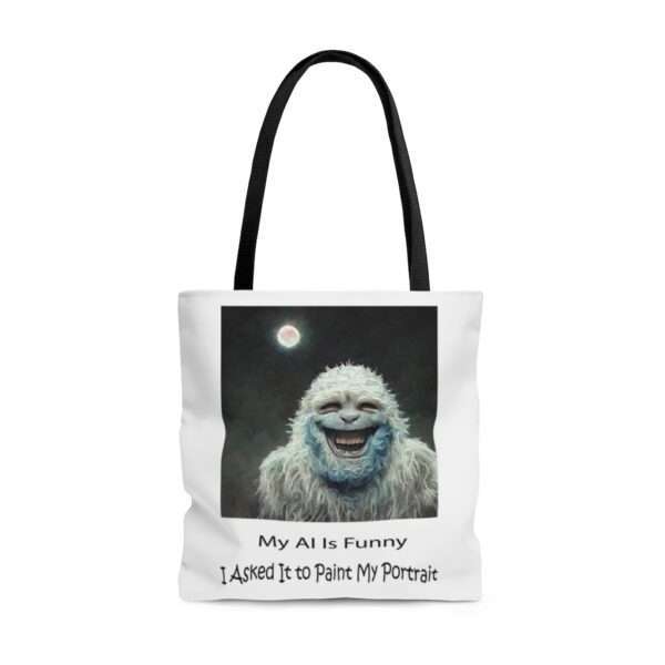 AOP Tote Bag - My AI Is Funny. I Asked It to Paint My Portrait. - Image 5