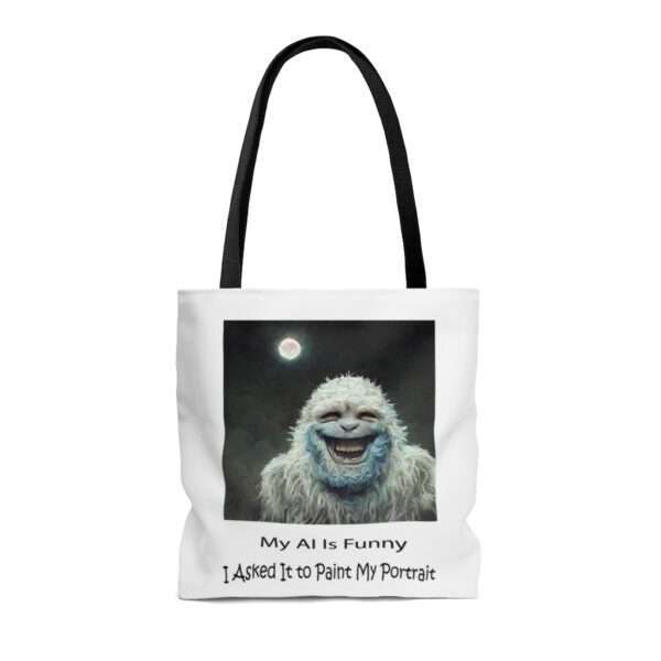 AOP Tote Bag - My AI Is Funny. I Asked It to Paint My Portrait. - Image 2