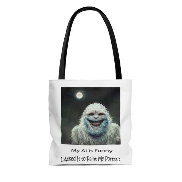 AOP Tote Bag - My AI Is Funny. I Asked It to Paint My Portrait. - Image 4