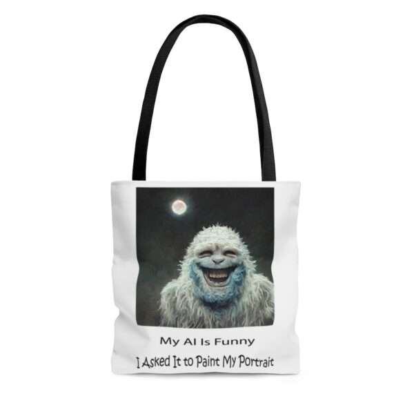 AOP Tote Bag - My AI Is Funny. I Asked It to Paint My Portrait. - Image 3