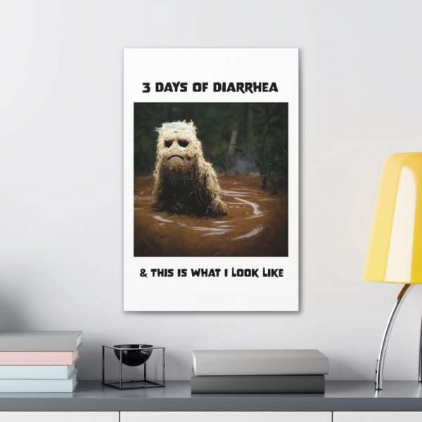 Funny Canvas Art Print Gallery Wrap - 3 Days of Diarrhea & This Is What I Look Like - Image 25