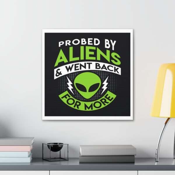 Funny Canvas Art Print Gallery Wrap - Probed By Aliens & Went Back for More - Image 19