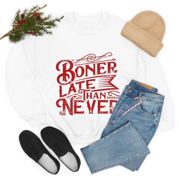 Unisex Heavy Blend™ Crewneck Sweatshirt - Boner Late Than Never - Image 7