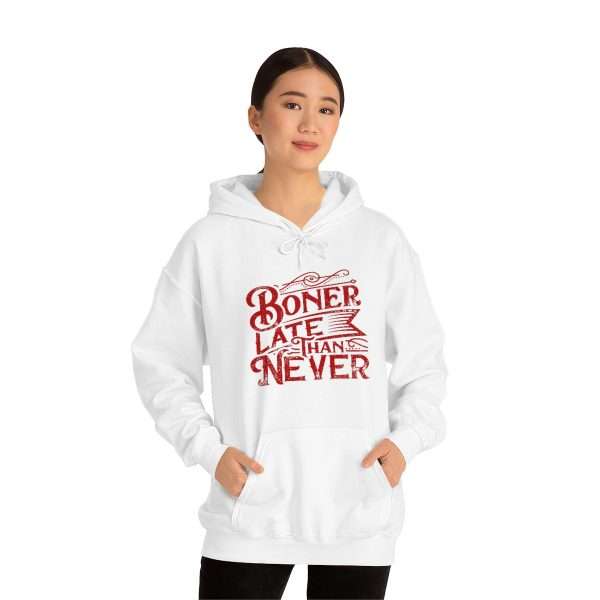 Unisex Heavy Blend™ Hooded Sweatshirt - Boner Late Than Never - Image 3